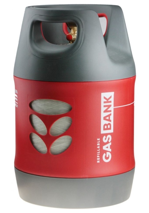 Butla gazowa kompozytowa GasBank DUO 7.5 kg LPG z wielozaworem 80%