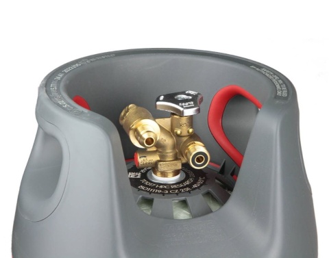 Butla gazowa kompozytowa GasBank DUO 7.5 kg LPG z wielozaworem 80%