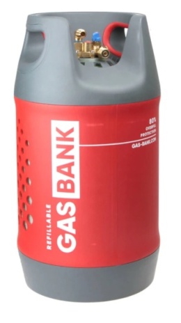 Butla gazowa kompozytowa LPG 11kg GasBank MULTI z wielozaworem OPD