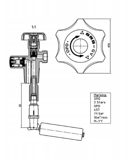 Butla gazowa kompozytowa LPG 11kg GasBank MULTI z wielozaworem OPD