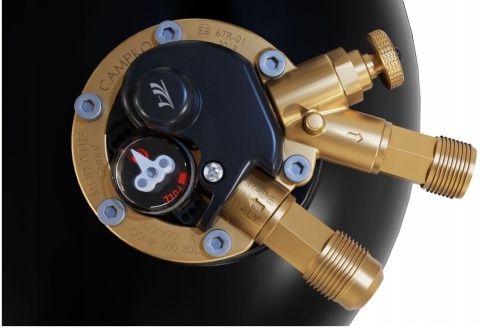 Butla gazowa stalowa Propan Butan LPG z wielozaworem CAMPKO 16kg (30l) Butla gazowa stalowa Propan Butan LPG z wielozaworem CAMPKO 16kg (30l)