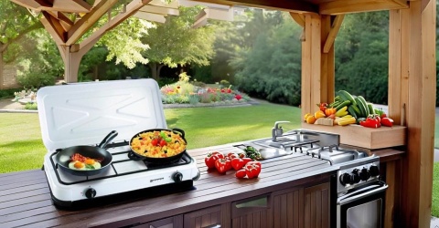 Dwupalnikowa przenośna kuchenka gazowa 2,6 kW Kemper 104981