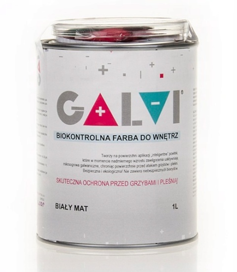 GALVI - Farba przeciw pleśni, na pleśń, anty-pleśniowa 1L - biały mat