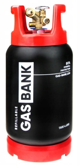 GasBank DUO 5 kg SLIM kevlar ultralekka butla do napełniania LPG