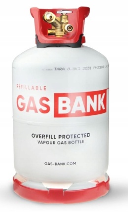 GasBank LS DUO 11 kg - butla z lekkiej stali z zaworem DUO 80% (OPD)