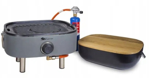 Grill Gazowy Przenośny 2,7kW SAHARA Mini BBQ Grey