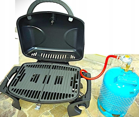 Kemper - Przenośny Grill gazowy 3,5kW żeliwny 2w1 na kartusze i butle LPG Kemper - Przenośny Grill gazowy 3,5kW żeliwny 2w1 na kartusze i butle LPG