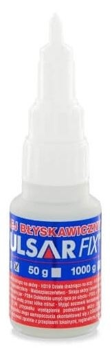 Klej cyjanoakrylowy błyskawiczny sekundowy gęsty Pulsar FIX-01 KAF0120 20 g