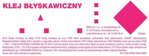 Klej cyjanoakrylowy błyskawiczny sekundowy gęsty Pulsar FIX-01 KAF0120 20 g