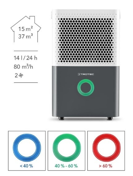 Osuszacz powietrza Trotec TTK 33 E 240 W 14/24h Osuszacz powietrza Trotec TTK 33 E 240 W 14/24h