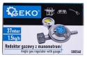 REDUKTOR GEKO Z MANOMETREM DO BUTLI GAZOWEJ PROPAN BUTAN 37MBAR 1,5KG/H