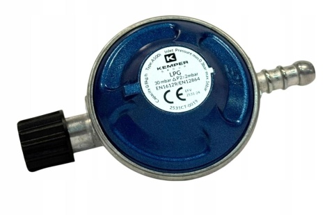 Reduktor ciśnienia gazu Kemper na kartusze gazowe 7/16" na wąż Ø 9mm