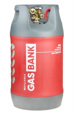 Ultralekka butla kompozytowa GasBank DUO 11kg do tankowania gazu LPG kamper