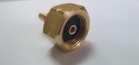 Mosiężna złączka gwint LH 21,8mm do butli gazowej 11kg na wąż 6,3mm uszczelka