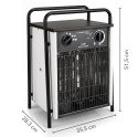 NAGRZEWNICA ELEKTRYCZNA TROTEC TDS 50 9 kW 400V TERMOSTAT 708 m³/h