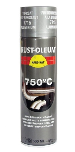Rust-Oleum 7715 Aerozol żaroodporna farba w sprayu do 750°C 500ml srebrny