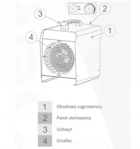 Nagrzewnica elektryczna 9kW Warmtec EWS-9 Nagrzewnica elektryczna 9kW Warmtec EWS-9