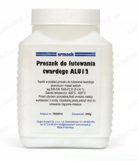 Proszek ALU12 do lutowania twardego 250g ARMACK Proszek ALU12 do lutowania twardego 250g ARMACK