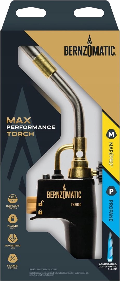Palnik gazowy Bernzomatic TS-8000 do lutowania twardego na 1" Palnik gazowy Bernzomatic TS-8000 do lutowania twardego na 1"