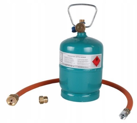 Butla gazowa pusta 1kg wąż do napełniania adapter Butla gazowa pusta 1kg wąż do napełniania adapter