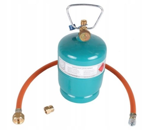 Butla gazowa pusta 1kg wąż do napełniania adapter Butla gazowa pusta 1kg wąż do napełniania adapter