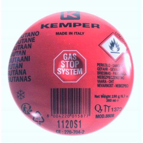 Nabój gazowy - 190 G 360 ML - KEMPER PL707 - Kartusz Nabój gazowy - 190 G 360 ML - KEMPER PL707 - Kartusz