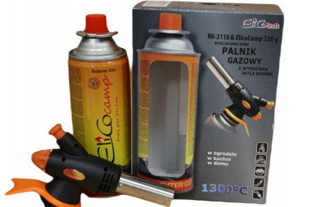 Palnik gazowy ElicoTech RK-3110+Gaz 220g