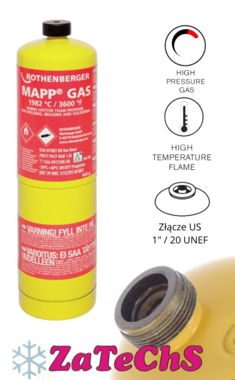 MAPP GAS Butla 1" 400 ML 1" Rothenberger